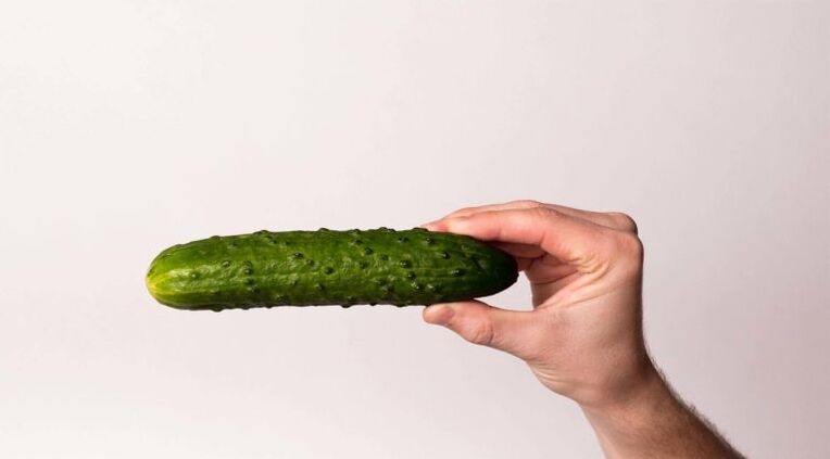 the cucumber symbolizes a penis enlarged by soda